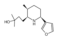 4-((2S)-6c-furan-3-yl-3c-methyl-piperidin-2r-yl)-2-methyl-butan-2-ol结构式