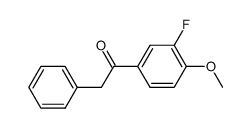 1-(3-fluoro-4-methoxyphenyl)-2-phenyl-ethan-1-one结构式