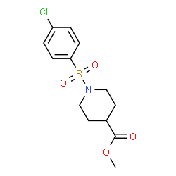 Methyl 1-[(4-chlorophenyl)sulfonyl]-4-piperidinecarboxylate结构式