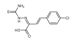 (2Z)-2-(2-carbamothioylhydrazono)-4-(4-chlorophenyl)but-3-enoic acid结构式