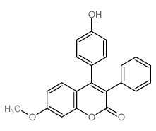 4-(4-hydroxyphenyl)-7-methoxy-3-phenyl-chromen-2-one picture