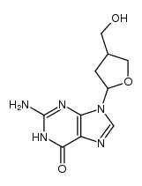 2-amino-9-(4-(hydroxymethyl)tetrahydrofuran-2-yl)-1H-purin-6(9H)-one Structure