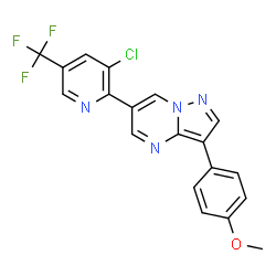 4-(6-[3-CHLORO-5-(TRIFLUOROMETHYL)-2-PYRIDINYL]PYRAZOLO[1,5-A]PYRIMIDIN-3-YL)PHENYL METHYL ETHER Structure