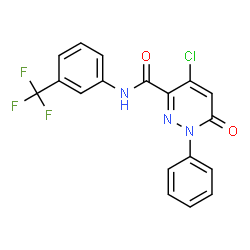 4-Chloro-6-oxo-1-phenyl-N-[3-(trifluoromethyl)phenyl]-1,6-dihydro-3-pyridazinecarboxamide结构式