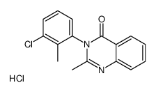 3-(3-chloro-2-methylphenyl)-2-methylquinazolin-4-one,hydrochloride结构式