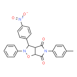 3-(4-nitrophenyl)-2-phenyl-5-(p-tolyl)tetrahydro-4H-pyrrolo[3,4-d]isoxazole-4,6(5H)-dione Structure