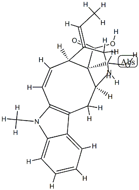 3,14-Didehydro-4-demethyl-17-hydroxy-1-methylvobasan-16-carboxylic acid结构式
