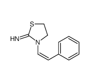 3-[(E)-2-phenylethenyl]-1,3-thiazolidin-2-imine结构式