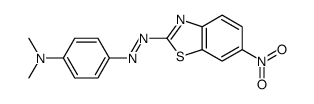 N,N-dimethyl-4-[(6-nitro-1,3-benzothiazol-2-yl)diazenyl]aniline结构式