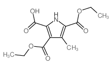 3,5-bis(ethoxycarbonyl)-4-methyl-1H-pyrrole-2-carboxylic acid结构式