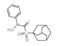 Methanethioamide, N-methyl-N-phenyl-1-(tricyclo[3.3.1.1(3, 7)]dec-1-ylsulfonyl)- structure