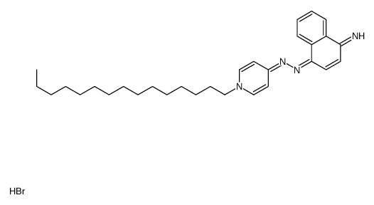 4-[(1-pentadecylpyridin-1-ium-4-yl)diazenyl]naphthalen-1-amine,bromide Structure