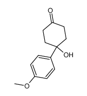 4-hydroxy-4-(4-methoxy-phenyl)-cyclohexanone结构式
