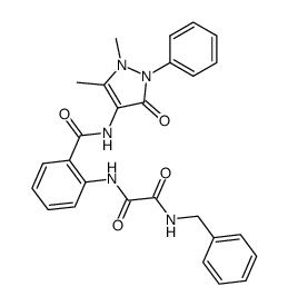 N-benzyl-N'-[2-(1,5-dimethyl-3-oxo-2-phenyl-2,3-dihydro-1H-pyrazol-4-ylcarbamoyl)-phenyl]-oxalamide Structure