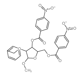 Arabinofuranoside,methyl 2-O-benzyl-, bis(p-nitrobenzoate), b-D- (8CI) Structure