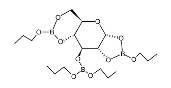 1,2-dioxapropoxyborolan-3-O-dipropoxyboryl-4,6-dioxapropoxyborinan-α-D-glucopyranose结构式