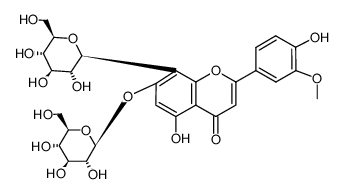 Chrysoeriol 7-O-glucosid 8-C-glucosid结构式
