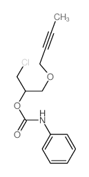 (1-but-2-ynoxy-3-chloro-propan-2-yl) N-phenylcarbamate结构式