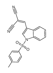 2-((1-tosyl-1H-indol-3-yl)methylene)malononitrile Structure