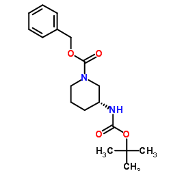 (R)-苯甲基 3-((叔-丁氧羰基)氨基)哌啶-1-甲酸基酯图片