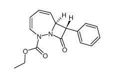 9-oxo-8-phenyl-1,2-diaza-bicyclo[5.2.0]nona-3,5-diene-2-carboxylic acid ethyl ester结构式