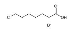 2-bromo-7-chloroheptanoic acid Structure