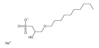 3-(Decyloxy)-2-hydroxy-1-propanesulfonic acid sodium salt结构式