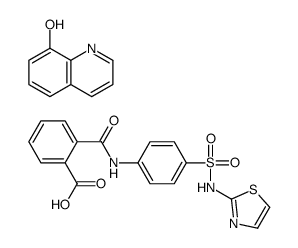 o-[[[p-[(thiazol-2-ylamino)sulphonyl]phenyl]amino]carbonyl]benzoic acid, compound with quinolin-8-ol (1:1)结构式