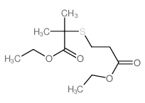 Propanoic acid, 2-[(3-ethoxy-3-oxopropyl)thio]-2-methyl-, ethyl ester structure