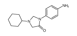 3-(4-amino-phenyl)-1-cyclohexyl-imidazolidin-4-one结构式