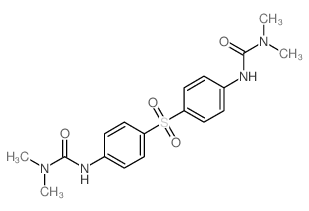 3-[4-[4-(dimethylcarbamoylamino)phenyl]sulfonylphenyl]-1,1-dimethyl-urea structure