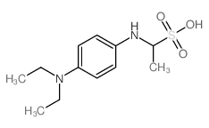 1-[(4-diethylaminophenyl)amino]ethanesulfonic acid Structure
