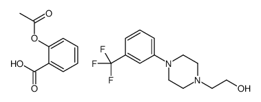 2-acetyloxybenzoic acid,2-[4-[3-(trifluoromethyl)phenyl]piperazin-1-yl]ethanol Structure