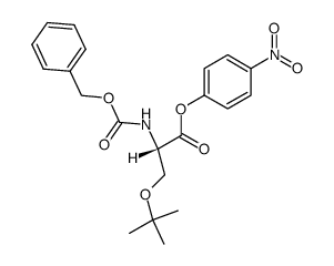 O-(1,1-Dimethylethyl)-N-[(benzyloxy)carbonyl]-L-serine 4-nitrophenyl ester structure