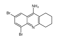 5,7-dibromo-1,2,3,4-tetrahydroacridin-9-amine结构式