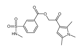 [2-oxo-2-(1,2,5-trimethylpyrrol-3-yl)ethyl] 3-(methylsulfamoyl)benzoate Structure