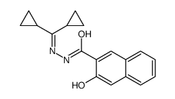 N-(dicyclopropylmethylideneamino)-3-hydroxynaphthalene-2-carboxamide结构式