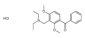 (3-benzoyl-2,6-dimethoxyphenyl)methyl-diethylazanium,chloride Structure