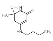 2(1H)-Pyridinethione, 4-(butylamino)-5,6-dihydro-6,6-dimethyl-结构式