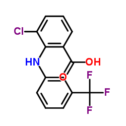 Benzoic acid,3-chloro-2-[[3-(trifluoromethyl)phenyl]amino]-结构式