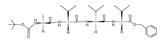 Boc-Ala-D-Val-Val-D-Val-OCH2Ph Structure