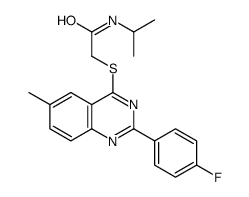 Acetamide, 2-[[2-(4-fluorophenyl)-6-methyl-4-quinazolinyl]thio]-N-(1-methylethyl)- (9CI) Structure