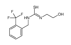 1-(2-hydroxyethyl)-3-[[2-(trifluoromethyl)phenyl]methyl]thiourea结构式