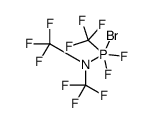N-[bromo-difluoro-(trifluoromethyl)-λ5-phosphanyl]-1,1,1-trifluoro-N-(trifluoromethyl)methanamine结构式