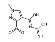 N-carbamoyl-1-methyl-3-nitropyrazole-4-carboxamide结构式