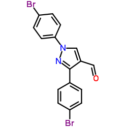 1,3-Bis(4-bromophenyl)-1H-pyrazole-4-carbaldehyde结构式