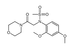 N-(2,4-dimethoxyphenyl)-N-(2-morpholin-4-yl-2-oxoethyl)methanesulfonamide结构式