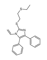 1-ethenyl-2-(2-ethylsulfanylethylsulfanyl)-4,5-diphenylimidazole结构式