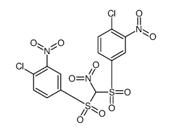 1-chloro-4-[(4-chloro-3-nitrophenyl)sulfonyl-nitromethyl]sulfonyl-2-nitrobenzene Structure