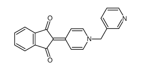 2-(1-Pyridin-3-ylmethyl-1H-pyridin-4-ylidene)-indan-1,3-dione结构式